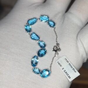 Elegant Swiss Blue Topaz Bracelet
